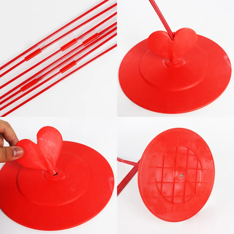1/2 комплекта красные шарики для свадьбы в форме сердца держатель детей подставка