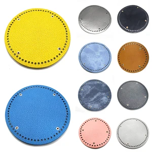 1 шт., круглая нижняя часть для вязальной Сумки, Сумки из искусственной кожи, подушка, подушка для женщин, сумки на плечо, ручная работа, сделай сам, аксессуары для сумок