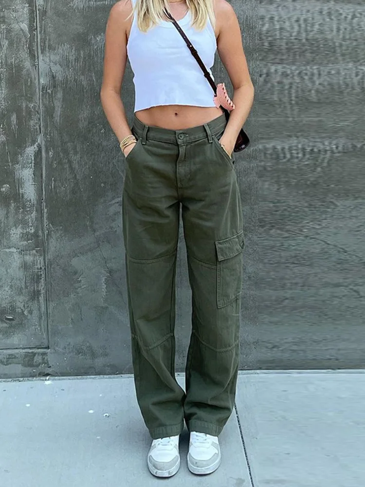 

Tawnie 2021 Autumn Winter Women's pants Y2K Harajuku Sweatpants Vintage Fashion Straight Trousers Casual Solid Pants Streetwear