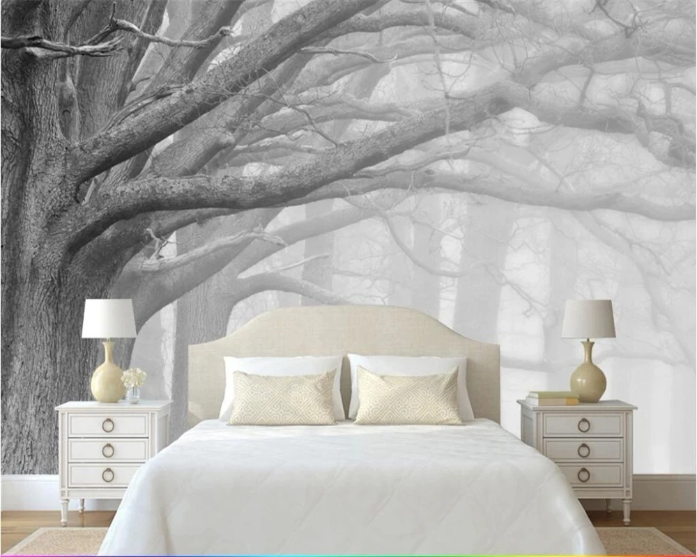 Самоклеящиеся обои на заказ домашние декоративные 3D-обои черного и белого цветов