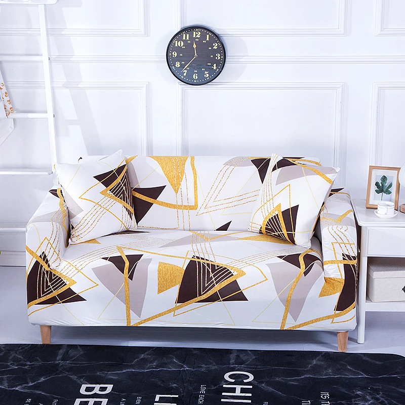 

Geometric Printed Simple Lines Sofa Cover Magic Elastic Modern Slipcover All-inclusive Stretch Couch Covers For 1/2/3/4 Seater