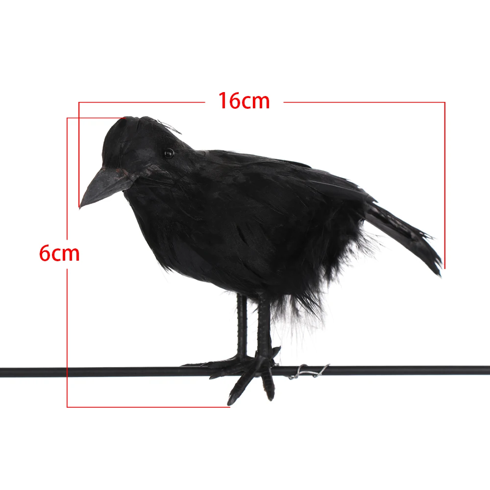 Искусственная ворона черная птица Ворон реквизит декор для Хэллоуина витрина