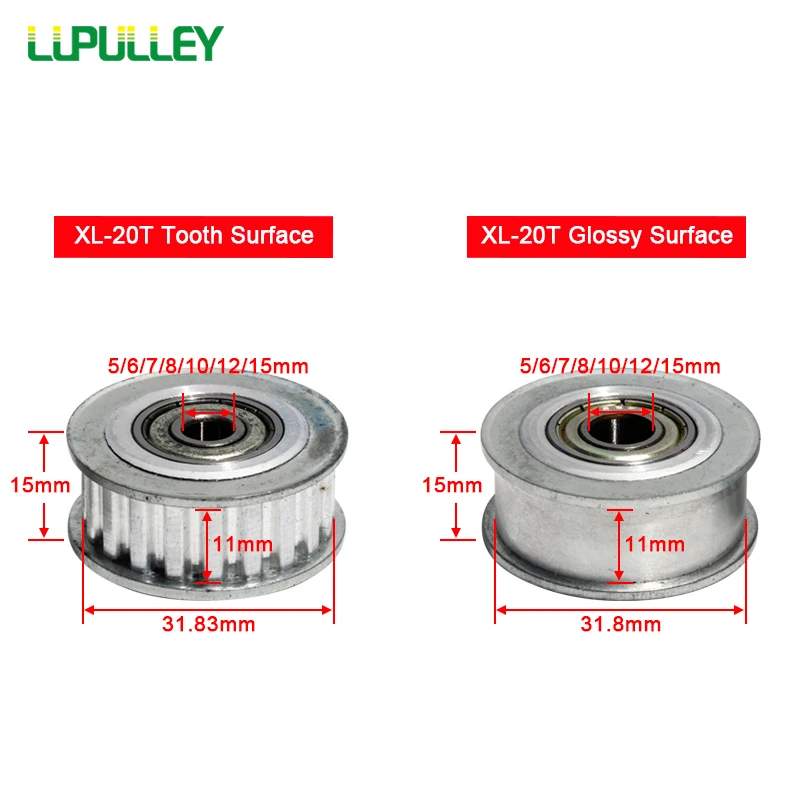 LUPULLEY XL 20 т Зубчатый Ремень натяжной шкив с/без зубьев Ширина ремня 11 мм Ilder шкив 3d принтер аксессуары