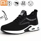 Кроссовки Xiaomi мужские защитные, легкие дышащие сетчатые, рабочая обувь, защита от удара, стальной носок, подушка, индустриальная обувь