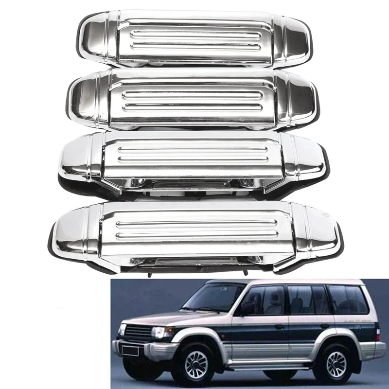 Автомобильные хромированные дверные ручки аксессуары для Mitsubishi Pajero 1992 1993 1994 1995