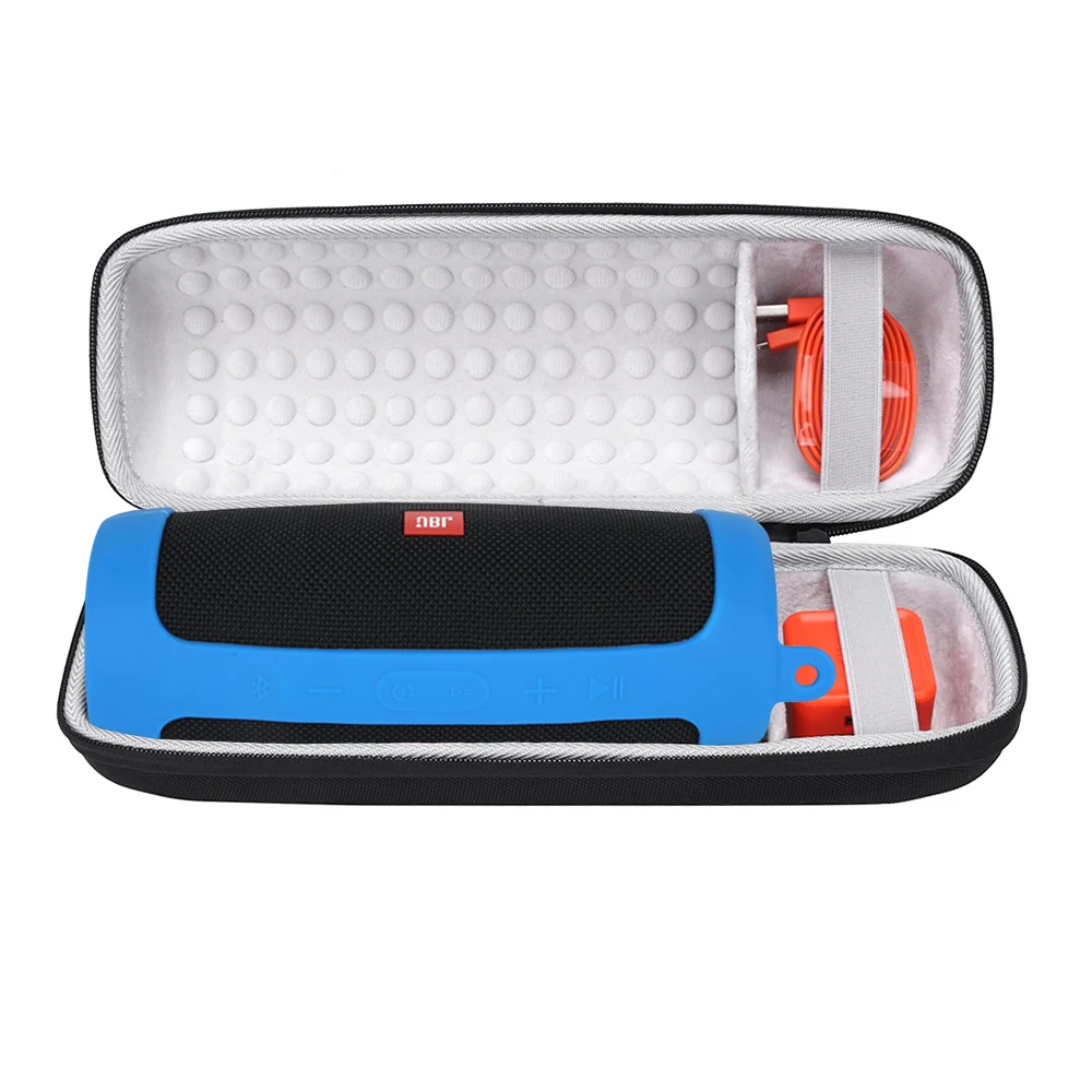 2 in 1 Hard EVA Carry Zipper Storage Box Bag+ Soft Silicone Cover Case For Charge 4 Bluetooth Speaker Bag for jbl charge 4 case
