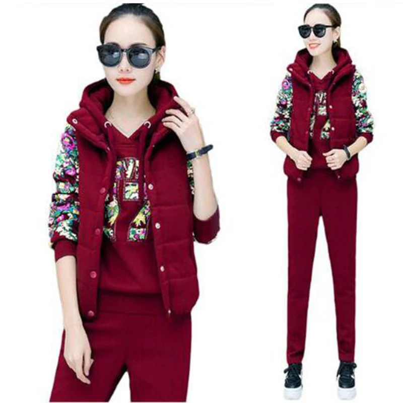 Спортивный костюм женский спортивный из 3 предметов женская одежда на осень и