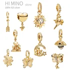 Новинка 2020 г., изящные европейские золотые бусины-зажимы в форме короны и цветка, подходят для браслетов и ожерелий Pando, женские аксессуары для изготовления ювелирных изделий