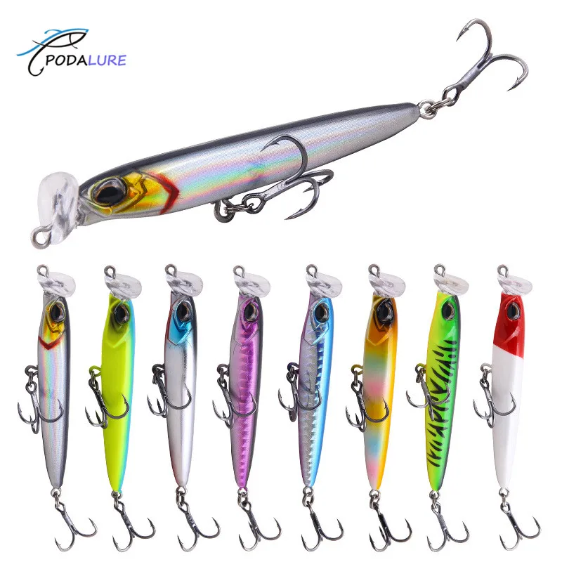 

Hard Fishing Lures Shallow Sinking Popper Minnows Jerkbaits