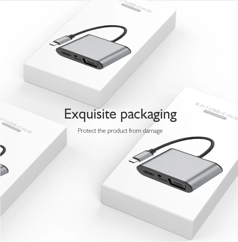 8in1 type c док станция для ноутбука usb c