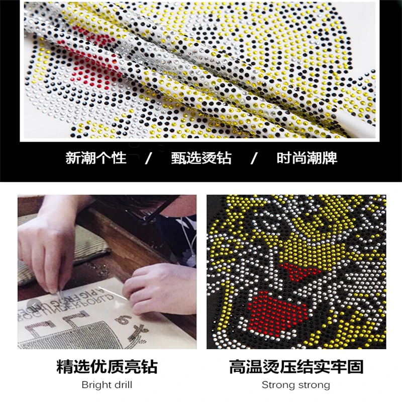 

2021 Men's High Quality Plus Velvet Hot Drilling Tiger Bottoming Shirt Autumn And Winter Long Sleeve Large Size