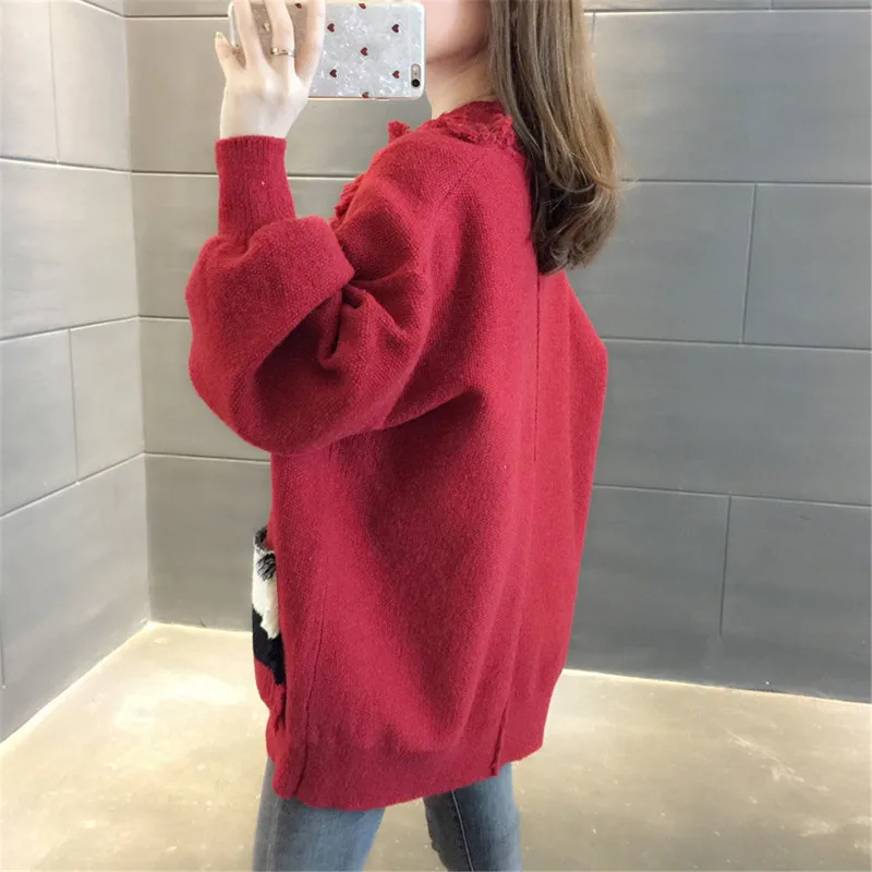 Женский свитер пальто 2019 Весна Новая мода повседневное вязаное осень женский