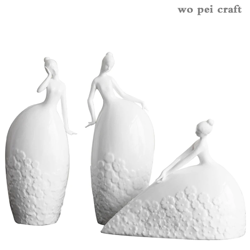 

Creative Ballerina Ceramics Ornaments Dancer Statue Resin Figurine Girl Room Decor Portrait Statue Home Decoration Accessories