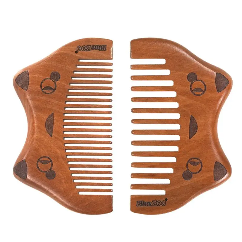 Антистатическая расческа из натурального дерева гладкая широкая тонкая зубная