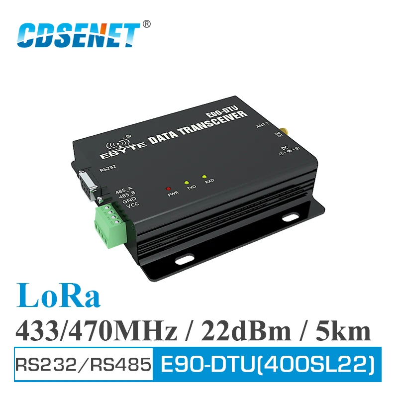 

SX1262 SX1268 E90-DTU(400SL22) Реле LoRa 22 дБм RS232 RS485 433 МГц 470 МГц Modbus трансивер и приемник LBT RSSI Беспроводной RF