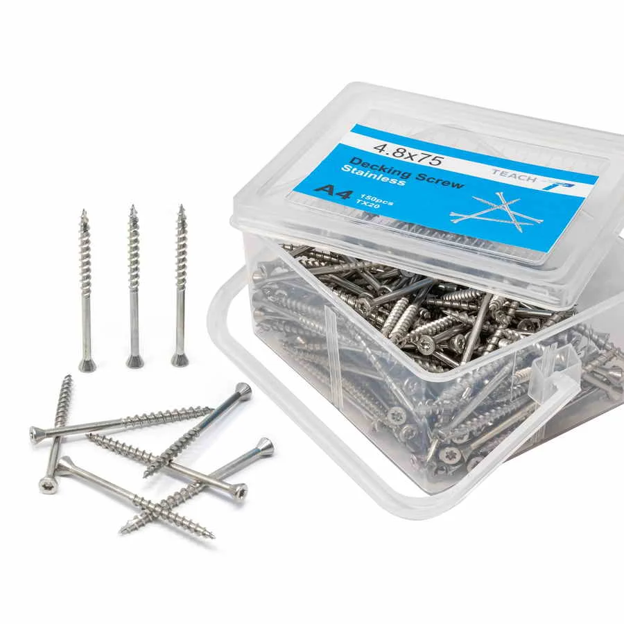 #10 × 3 Torx слот Звездный привод тип 17 нержавеющая сталь деревянные палубные винты 150