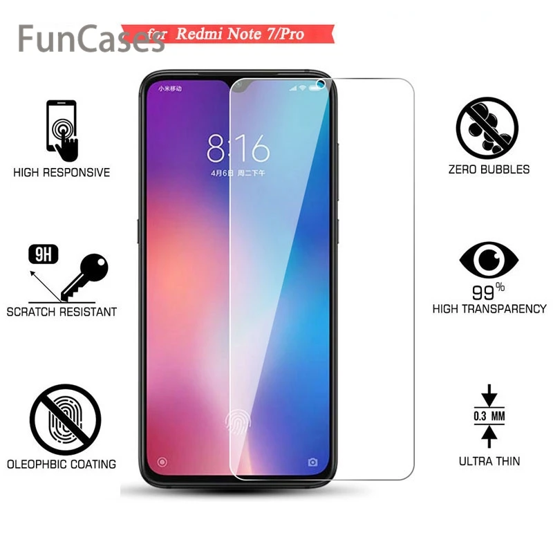 Для Xiaomi Redmi Note 7 Защита экрана 9H стекло Pro Защитная закаленная пленка для HM 7|case for
