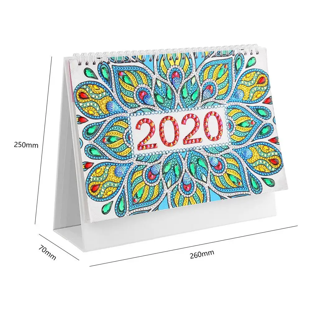 

DIY Drill Mandala 2020 Calendar Special Shape Diamond Painting Agenda Organizer Home Schedule Planner Craft Decoration