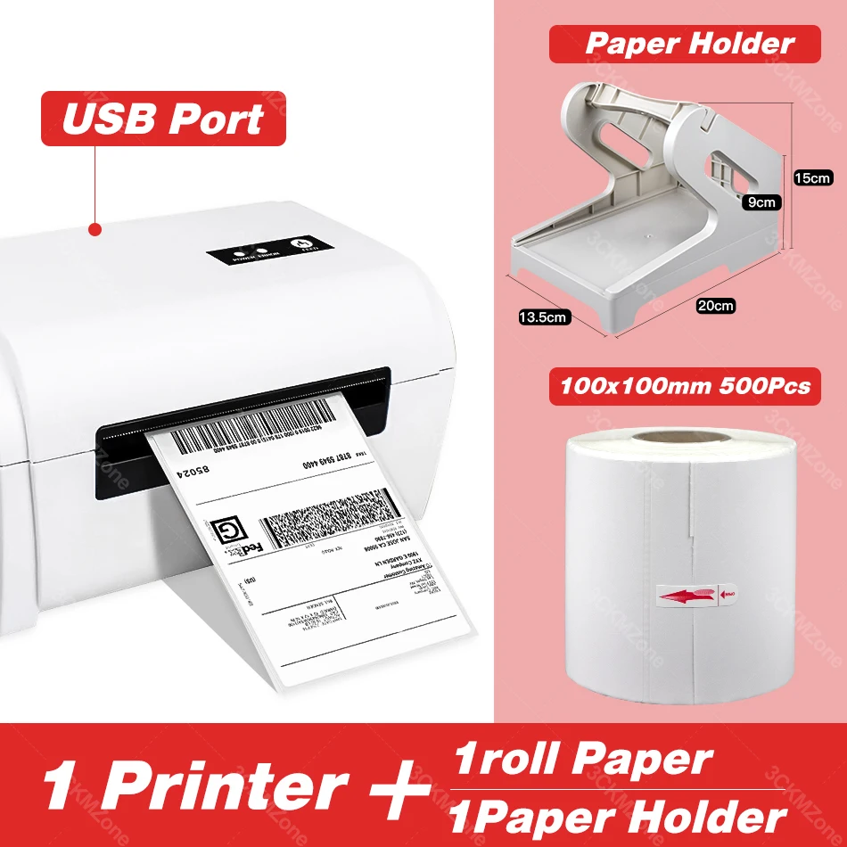 4 дюймовый Термопринтер для печати штрих кодов принтер этикеток с Bluetooth доставки
