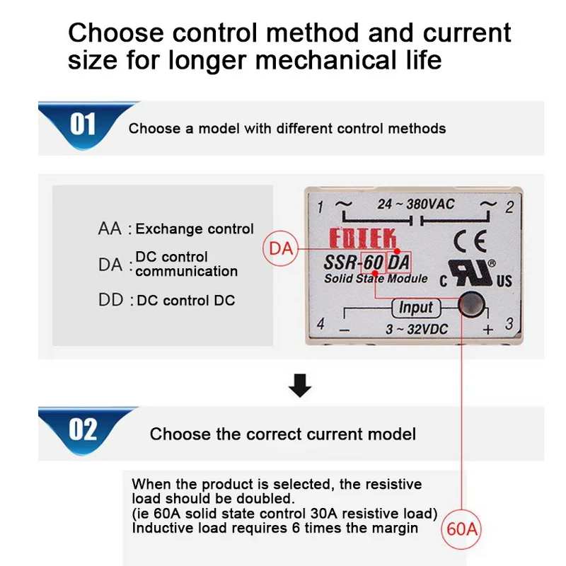 220v реле SSR -10DA/25DA/40DA DC Управление AC белый корпус однофазный твердый | Дом и сад