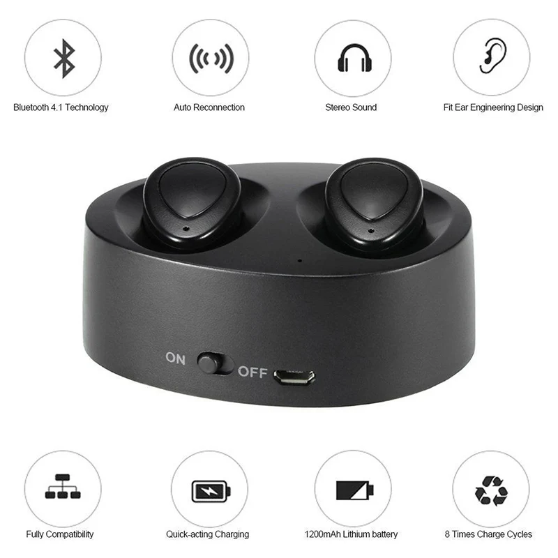 Топ TWS Bluetooth наушники мини невидимый стерео звук CVC6.0 шумоподавление чистые