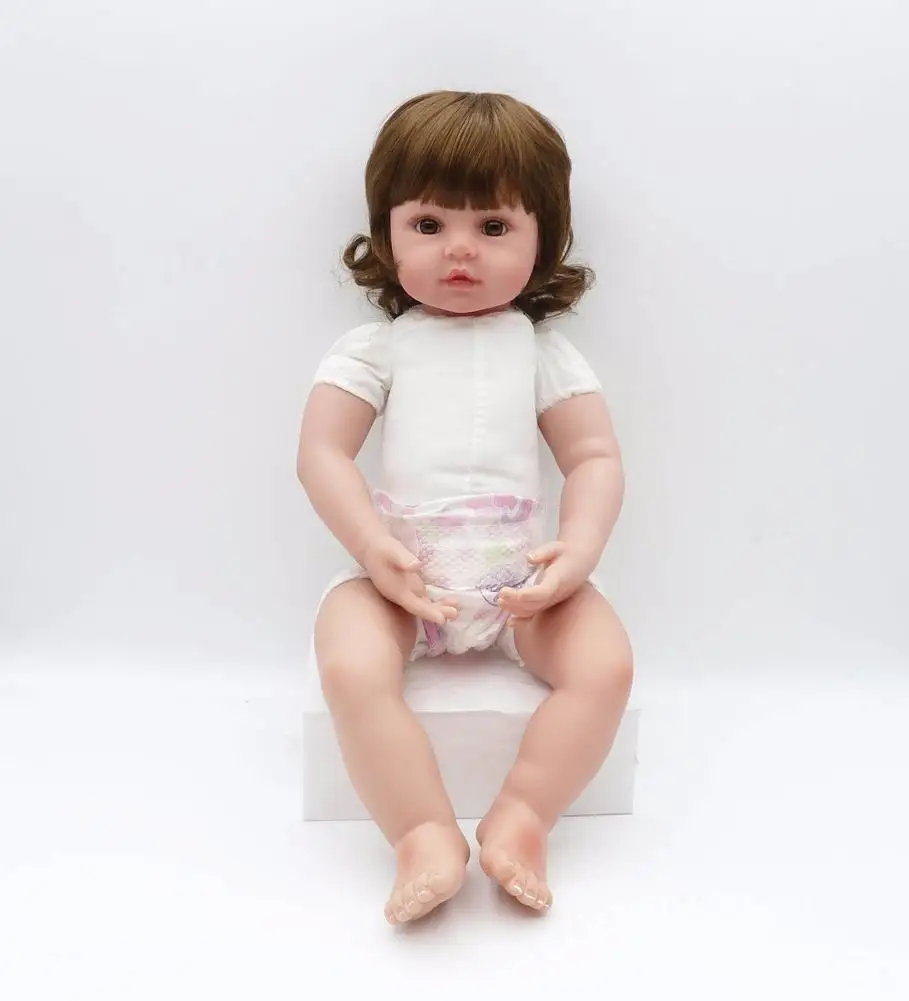 46CM Reborn Lifelike Doll Soft Silicone Cute Baby Dolls House Girl Toy Birthday Gifts Companion Toys | Игрушки и хобби