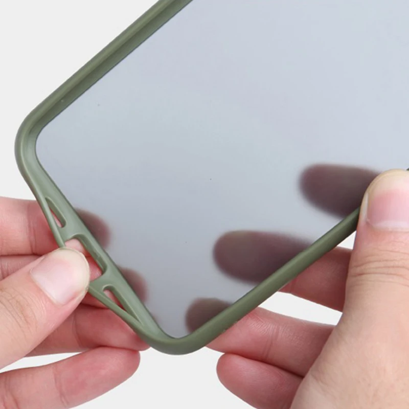 Роскошный противоударный матовый прозрачный чехол-накладка для телефона чехол