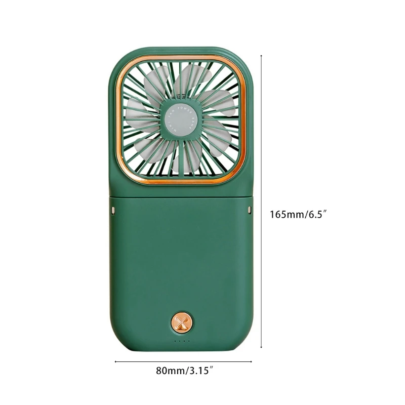 

ColourQ Portable Mini Neck Fan USB Rechargeable Battery Cooling Fan Small Folding Fan With 3000mAh Power Bank For Indoor Outdoor