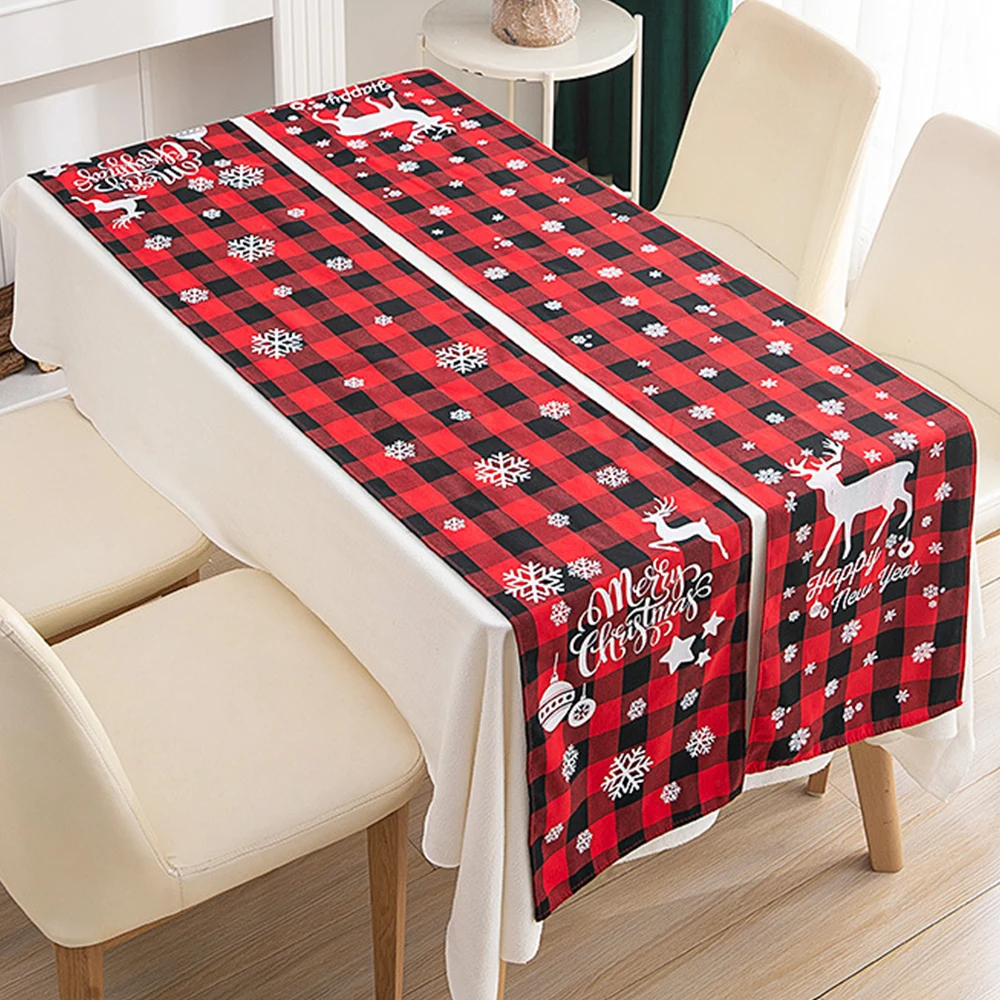 

Рождественская скатерть из полиэстера, настольный флаг, Рождественское украшение для дома, рождественский подарок, новинка 2022, Новогодний ...