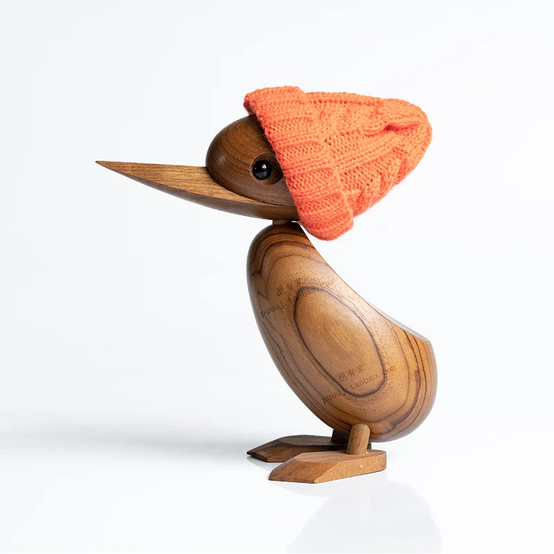 

The Danish Puppet Woodcarving Classic Creative Home Furnishing Ornaments Small Duck Soft Decoration Housing Study Desktop Decora