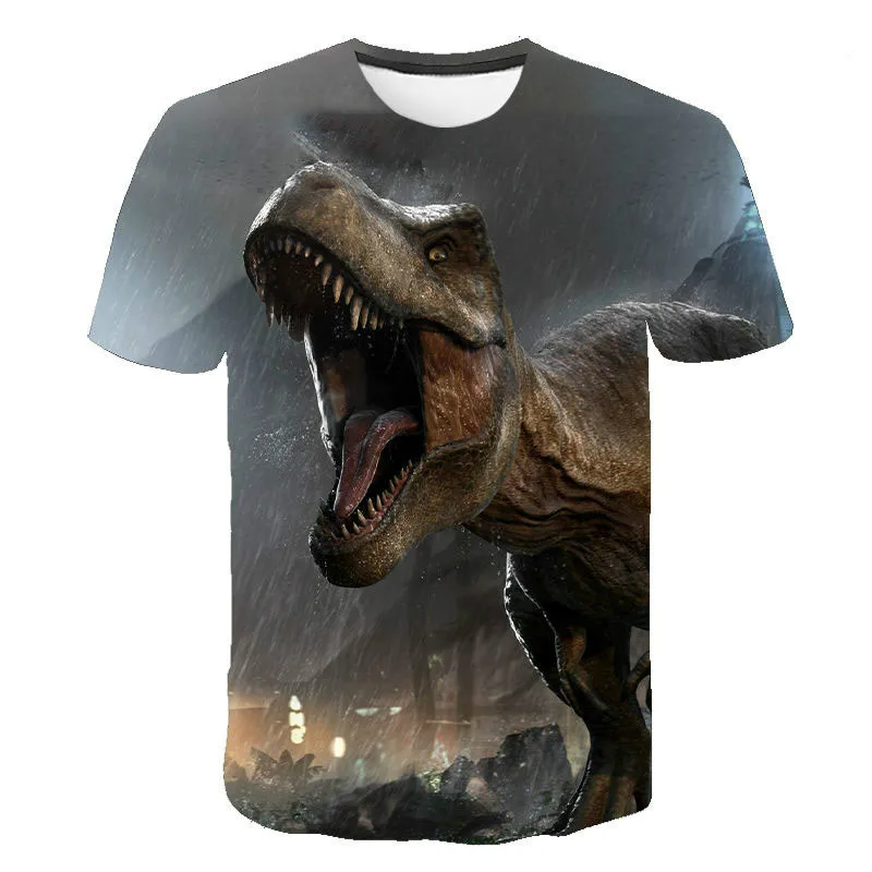 

Jurassic Park Boys and girls T-shirt, 3D printed T-shirt, casual fun T-shirt, dinosaur T-shirt, new 2020
