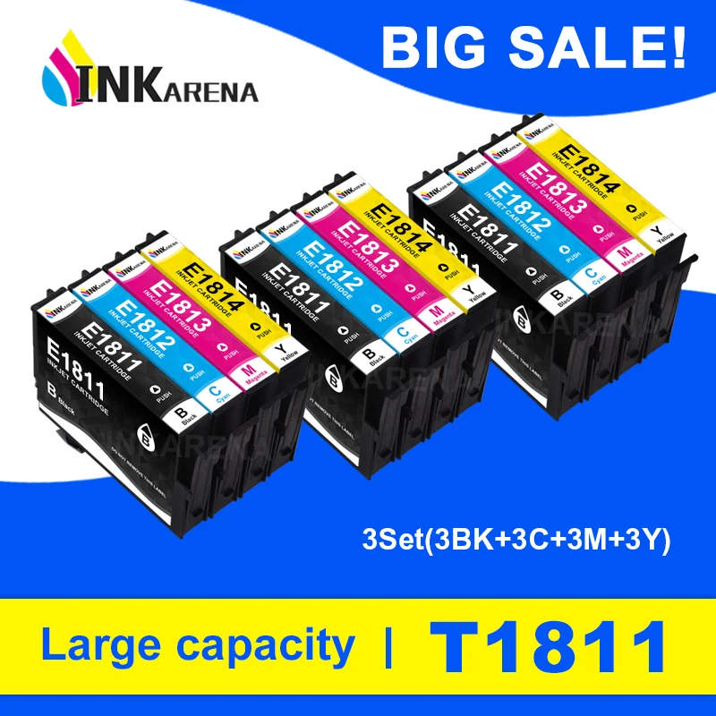 T1811 T1801 T18 чернильный картридж совместимый для Epson Expression Home XP 30 102 202 205 302 305 402