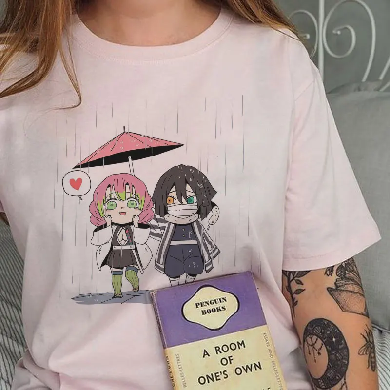 Футболка Kimetsu No Yaiba женская с изображением рассеянного демона топ в японском