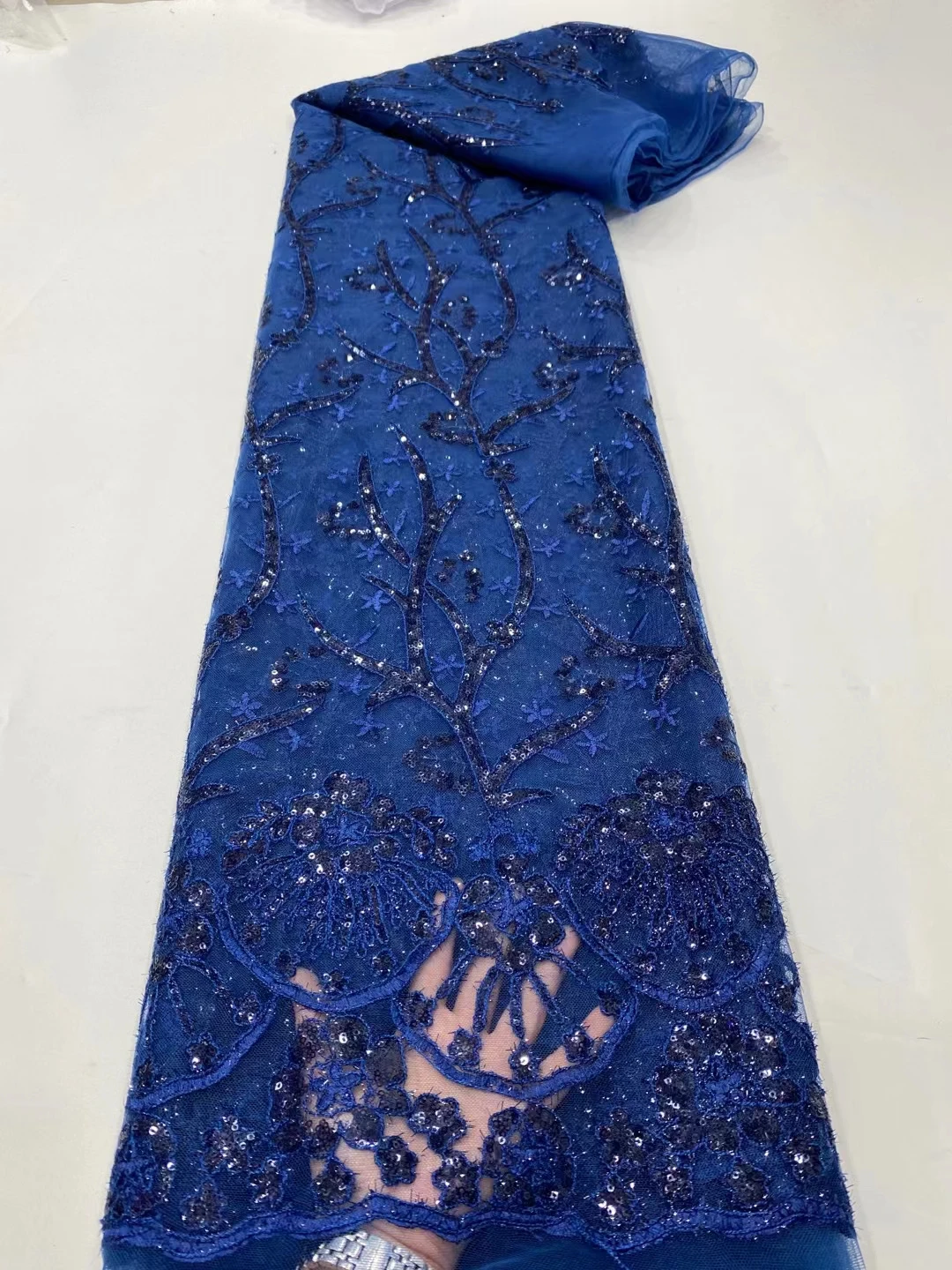 

Самый популярный дизайн, вышитые Французские тюлевые кружева с блестками, оптовая продажа, женское вечернее/свадебное платье DPN32