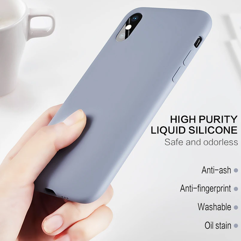 Чехол ASINA для iPhone 8 7 6 Оригинальный чехол из жидкого силикона однотонный
