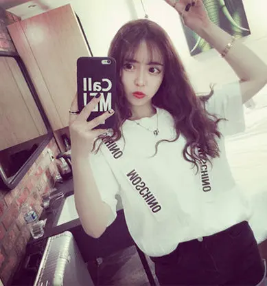 

Бесплатная доставка, новинка 2022, летняя стильная женская футболка, женская одежда, футболка для девочек, Повседневная модная футболка AW7833