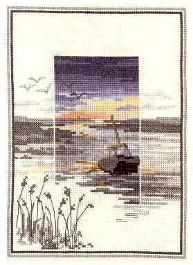 

100% Egypt cotton Lovely Beautiful Counted Cross Stitch Kit Nostalgic Reminiscent Good Old Days Ship Boat Vessel permin
