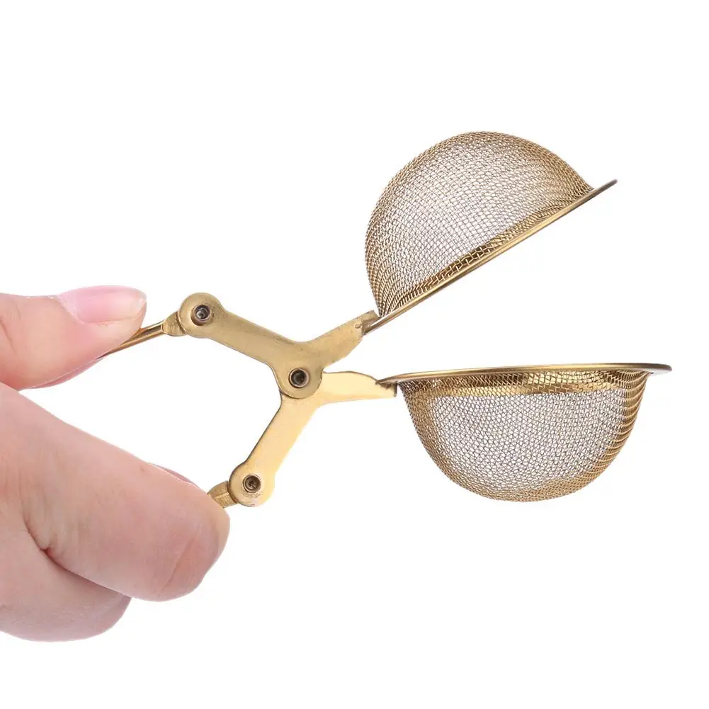 

Gold Stainless Steel Tea Infuser Sphere Mesh Tea Strainer Herb Spice Filter