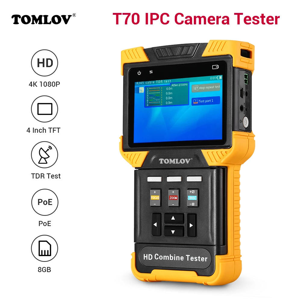 4 &quotHD 1080P 4K IPC камера тестер комбинированный монитор безопасности тест PTZ ONVIF H.265 TDR