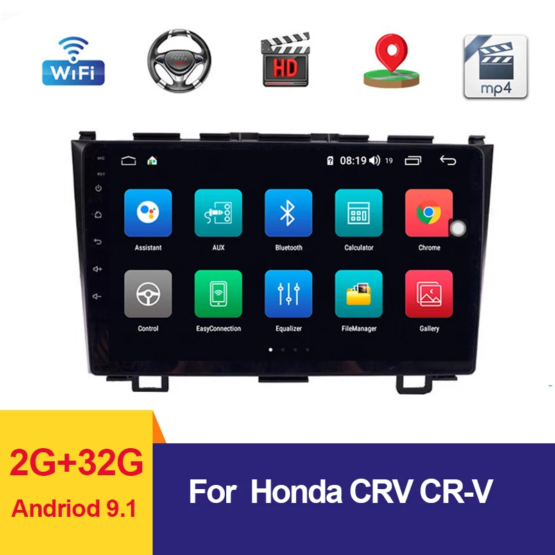 9 &quotAndroid 1 автомобильный Радио навигатор GPS для Honda CRV CR V 2006 2007 2008 2010 2011 2012 2 din