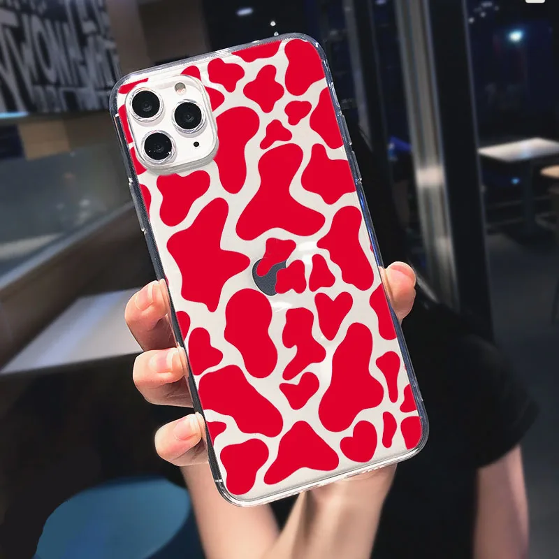

Leopard zebra stripes White Black Cow Symbol Pattern Phone Case For iphone 11 12 Pro Max X Xs Max Xr SE 7 8 Silicone Cover Coque