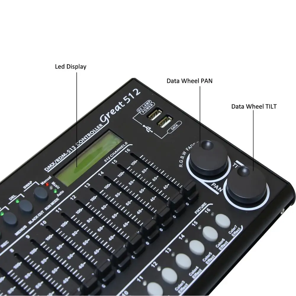 Контроллер DMX и RDM 512 каналов консоль Dmx512 для сценического освещения работает с USB