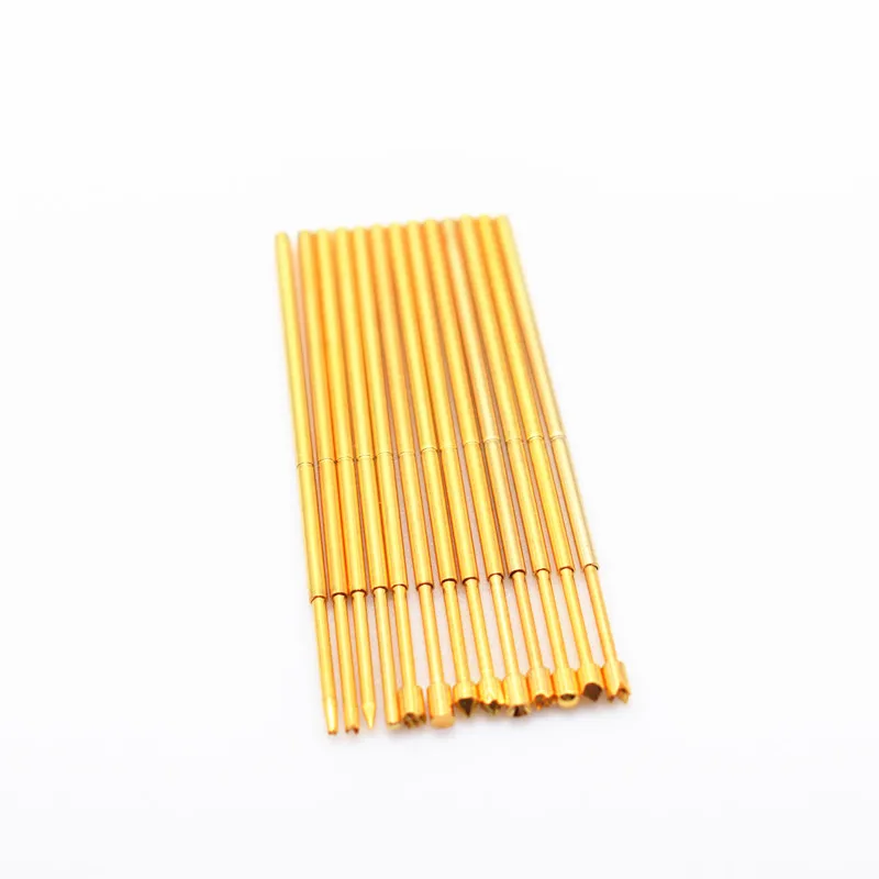 PAL75/A2/B1/H2/Q1/Q2/E2/T2/G2/F1/LM2 Series Gold-plated Spring Test Pin 100 Pcs / Bag Brass Spring Pin for Test Tool