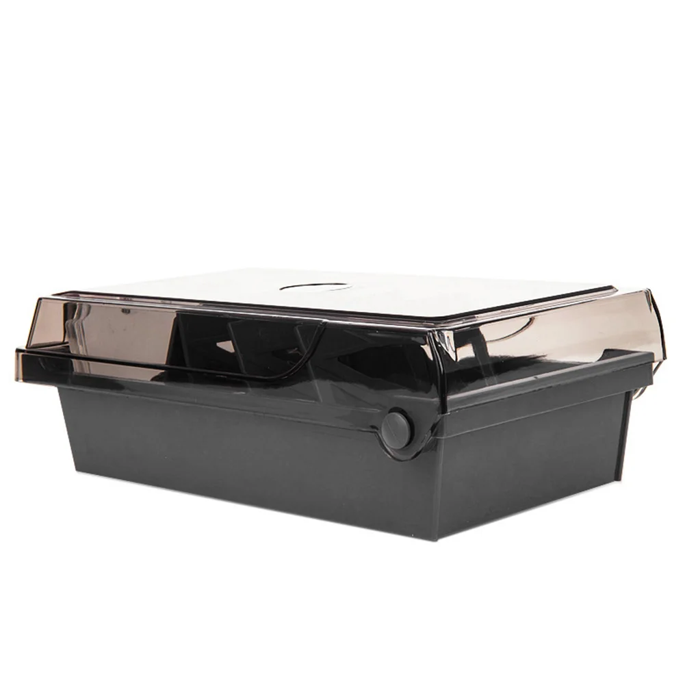 

Настольный органайзер для визиток и кредитных карт, 4 разделителя, защита от пыли, для школы, офиса, пластиковая доска, большой объем