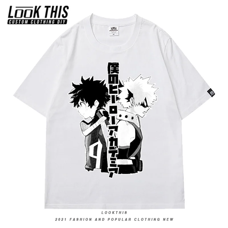

Japanese Manga Men's Oversized T Shirt My Hero Academia Harajuku Anime T-shirt Men T-shirt O-neck Short Sleeve Tee Tops T-shirts