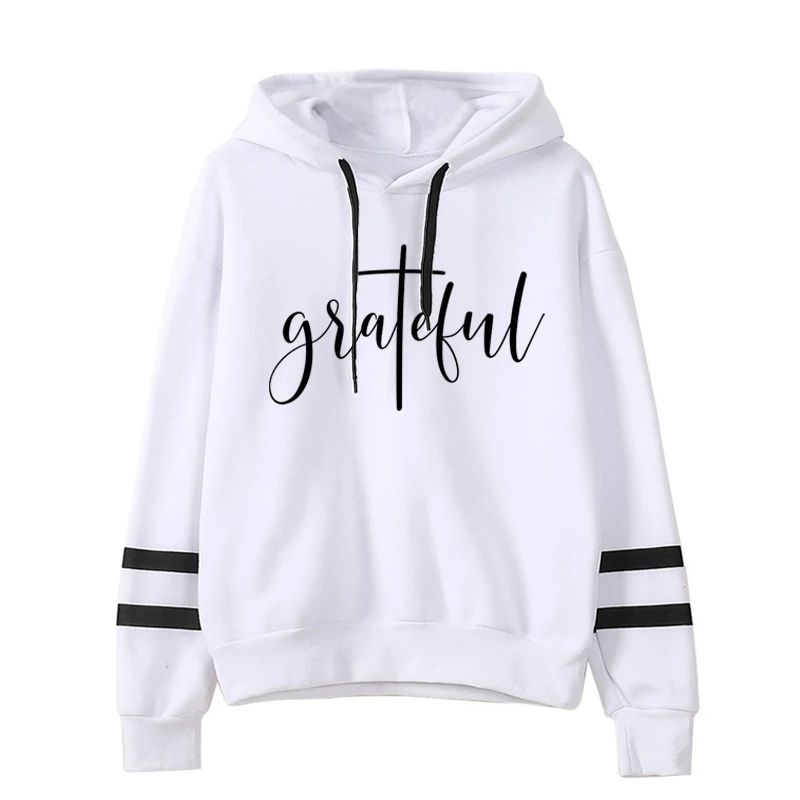 

Grateful Sweatshirt Christian Clothes Grateful Graphic Hoodies Inspirational Sweatshirt Thankful Grateful Blessed Print Hoodie