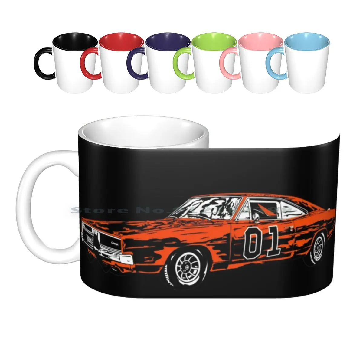 

General Lee Ceramic Mugs Coffee Cups Milk Tea Mug The Of Hazard General Lee T V Movie Charger 1969 1980s Bow Luke Daisy