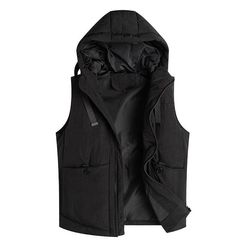 

Men's White Duck Down Vest Jacket 2021 Winter Hoodies Thick Male Jacket Coats Fashion Windproof Warm Waistcoat Jaqueta Masculina