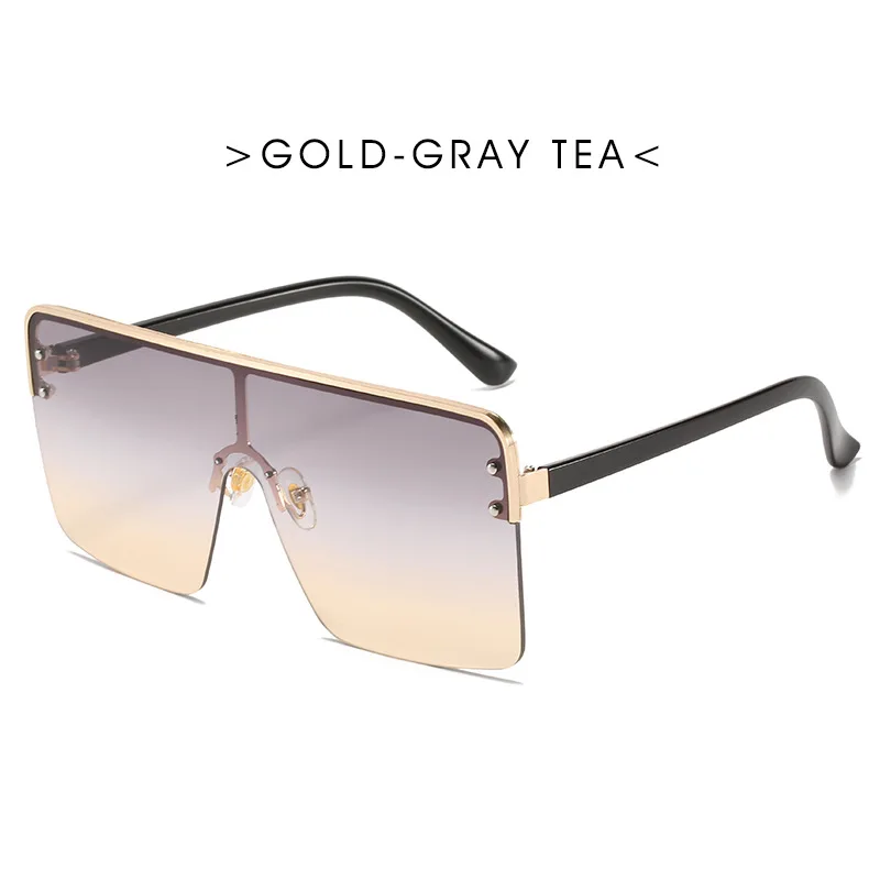 

Zilead New Fashion Sunglasses Oversized Metal Frame Gradually Changing Color Lens Sungshades Vintage Square Spectacles Unisex