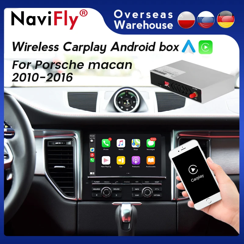 

Беспроводной Apple CarPlay Android автоматический подключи и играй декодер коробка для Porsche macan 2010-2016 поддержка Mirror Link SWC